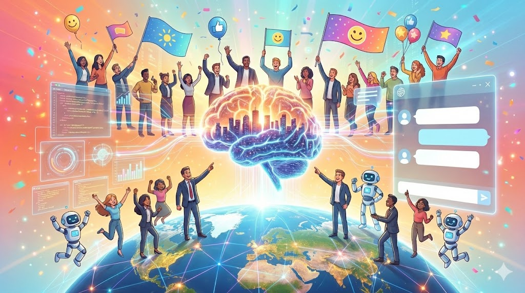 AIを活用して成長する人々